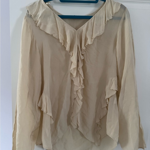 Cream Ruffle Blouse - Picture 5 of 7